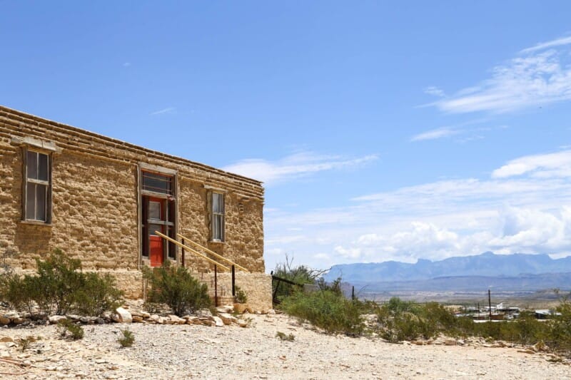 A stone home in the desert