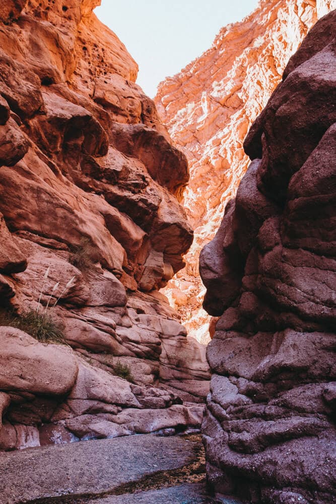 A red slot canyon
