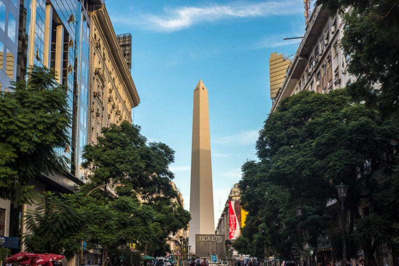 The obelisk in Buenos Aires